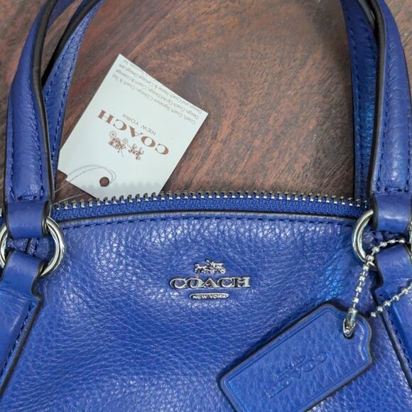 Coach Kelsey crossover pebble leather in purple NWT - Picture 6 of 7